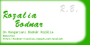 rozalia bodnar business card