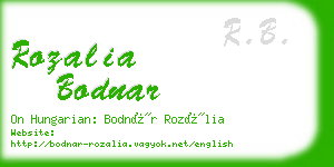 rozalia bodnar business card